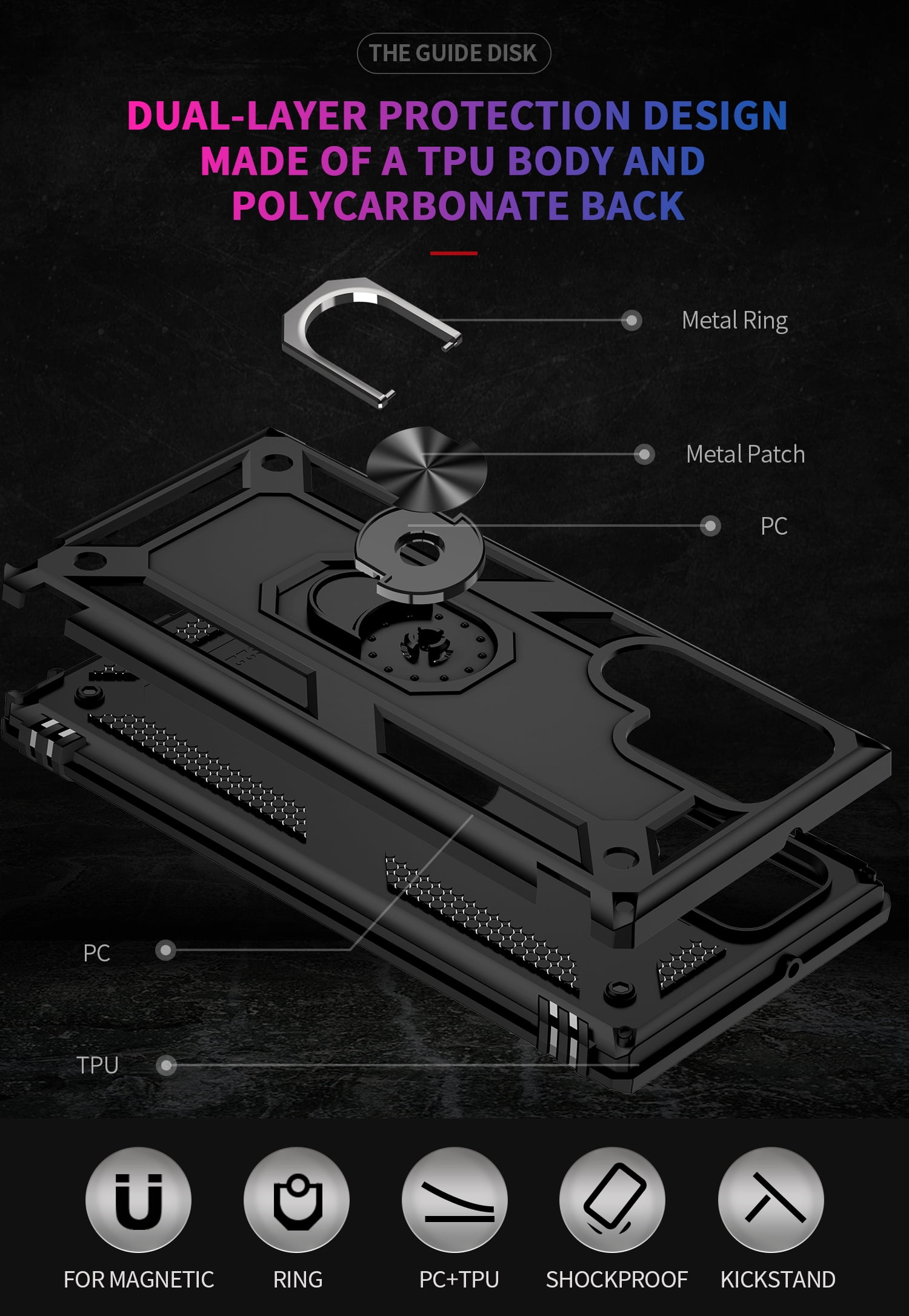 ULAK Heavy Duty Case for Samsung Galaxy S22 Ultra