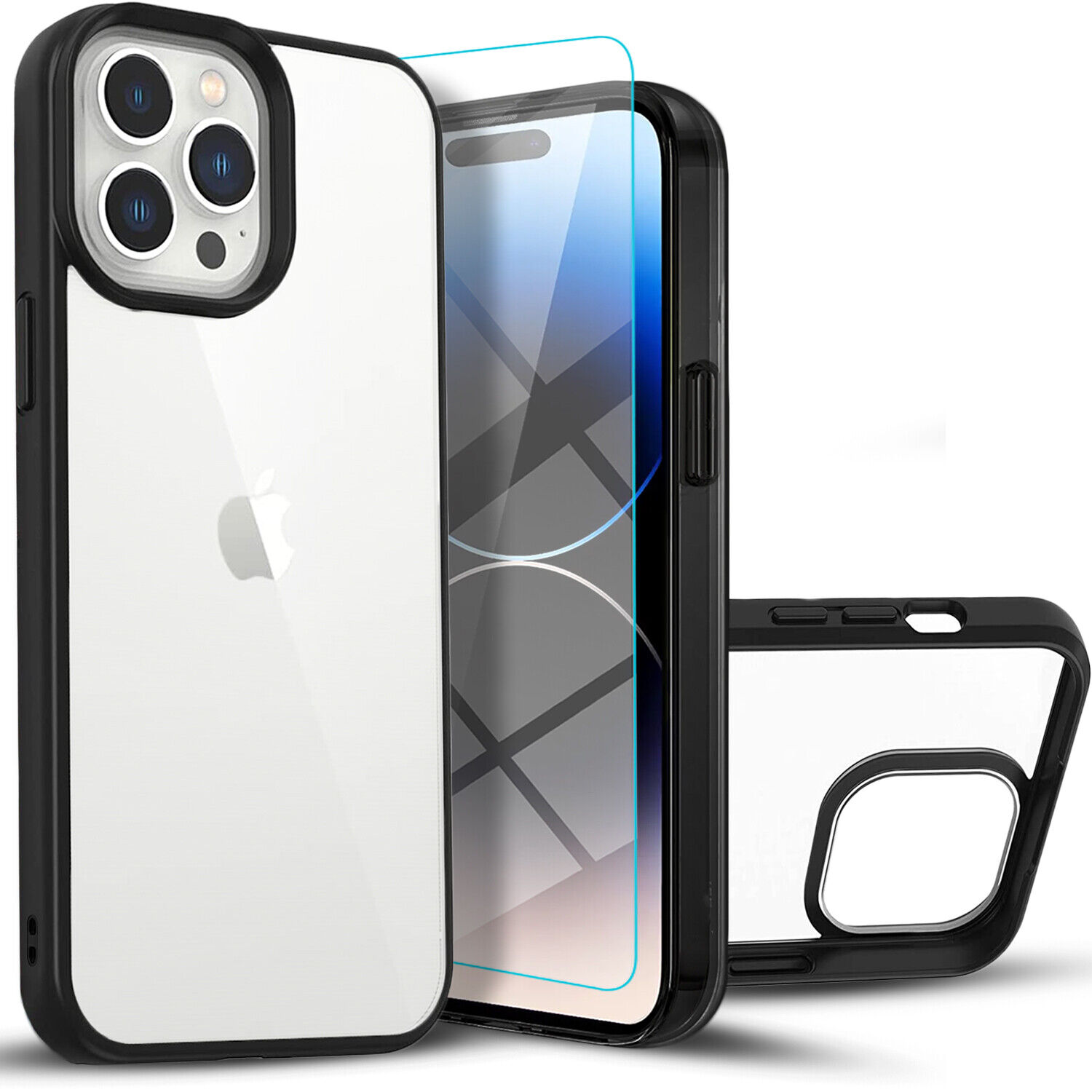 iPhone 15 Pro Max Plus Shockproof Case with Glass