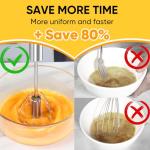 OOKUU Stainless Steel Semi-Automatic Egg Whisk