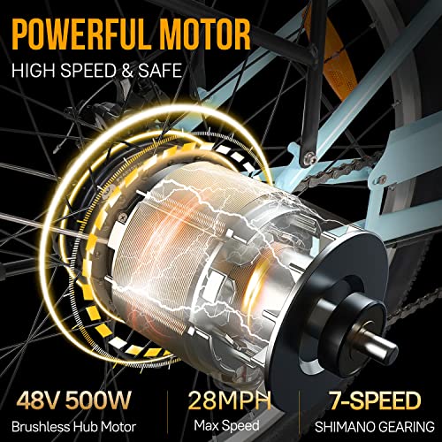 GELEISEN 500W Electric Step-Thru City Bike