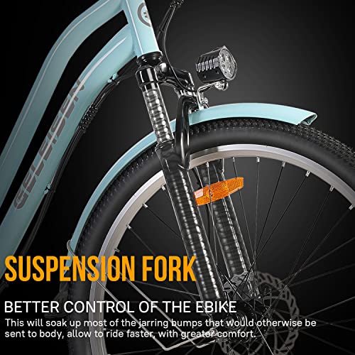 GELEISEN 500W Electric Step-Thru City Bike