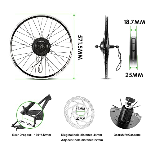 Yose Power Waterproof 500W 26" eBike Conversion Kit
