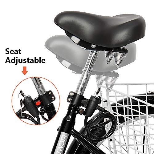 PEXMOR Adult 7-Speed Folding Tricycle with Basket