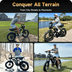 GlobalKeep 1500W Electric Mountain Bike with Fat Tires