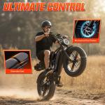 750W Electric Mountain Bike with Fat Tires