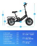 DYU 14" Folding Electric Bike with 500W Motor