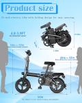 Foldable Electric Bike, 20 Mph, 500W Motor