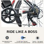 Setoh 26" 1200W Electric Mountain Bike for Adults