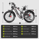 26" Fat Tire Electric Bike, 5000W, 150 Miles