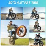Adult Electric Fat Tire Mountain Bike, 1500W