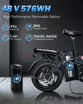 Bycyla 14" Folding Electric Bike - 500W Power