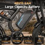 GlobalKeep 1500W Electric Mountain Bike with Fat Tires