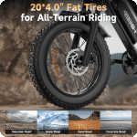 GlobalKeep 1500W Electric Mountain Bike with Fat Tires