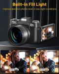 VJIANGER 4K 48MP Digital Camera for Vlogging