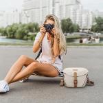 BAGSMART Vintage SLR Camera Shoulder Bag with Rain Cover