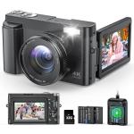4K Autofocus Vlogging Camera with 32GB Card