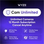 Wyze Security Plan: Unlimited Cameras, 12-Month Subscription