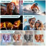 48MP 4K Camera with Flip Screen and 16X Zoom