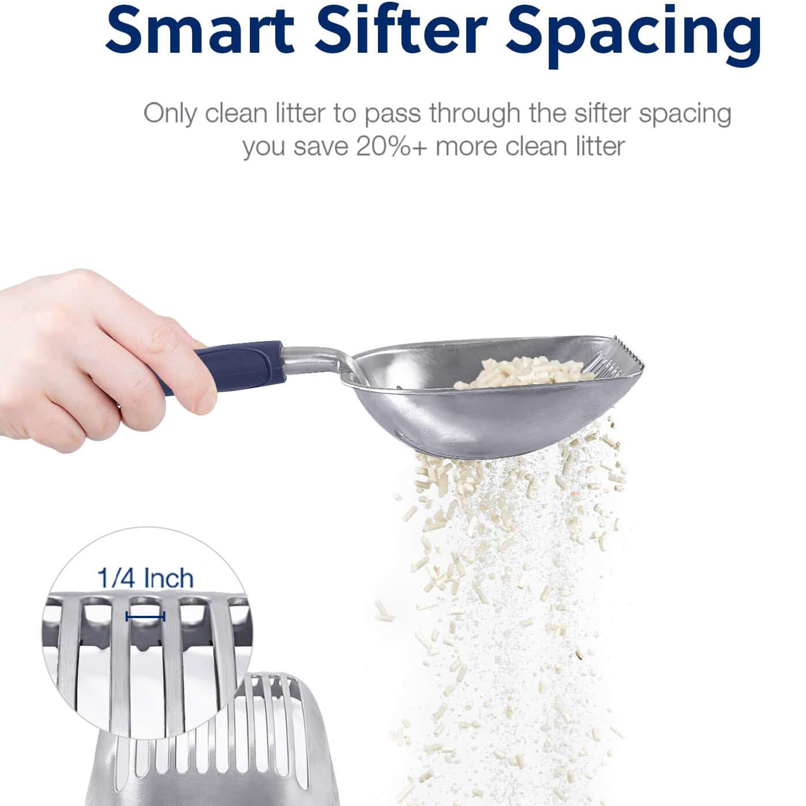 Heavy-Duty Metal Jumbo Cat Litter Scoop