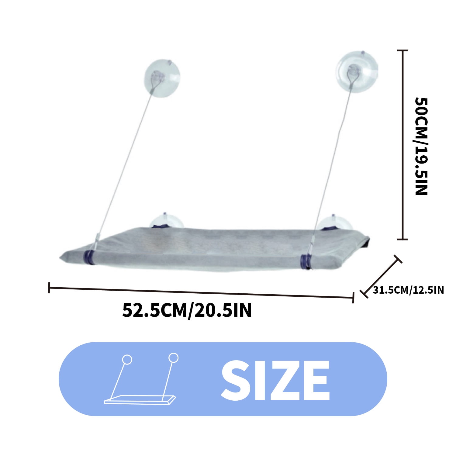 PAWISE Cat Window Sill Hammock - Beige