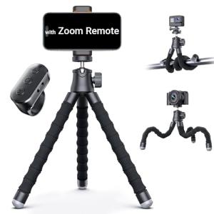 Flexible Phone Tripod with Wireless Remote Zoom