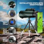 Compact 10X42 HD Monocular with Tripod & Holder