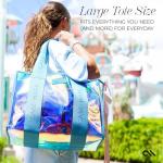 Emerald Blue Jelly Tote Bag with Phone Pouch