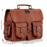 Vintage Leather Messenger Bag for All, 12 Inch