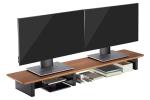 Walnut Monitor Stand for Dual Monitors, 44-Inch