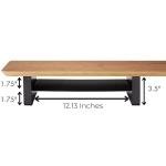 Walnut Monitor Stand for Dual Monitors, 44-Inch
