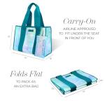 Emerald Blue Jelly Tote Bag with Phone Pouch