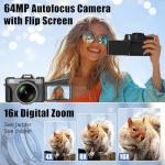 64MP 6K Vlogging Camera with Flip Screen