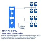 8 Port SATA to M.2 Adapter for Fast Data Transfer
