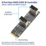 8 Port SATA to M.2 Adapter for Fast Data Transfer