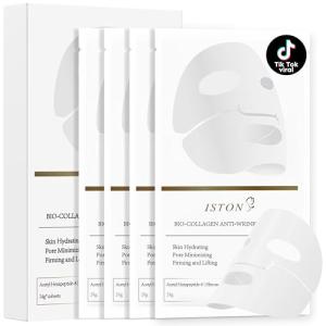 4 Pack Collagen Face Masks for Glowing Skin
