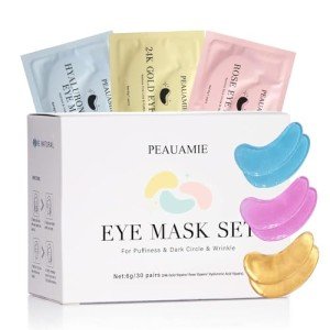 Gold Under Eye Masks with Hyaluronic Acid - 30 Pairs