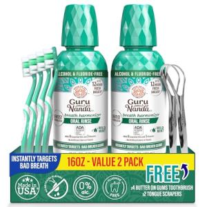 GuruNanda Wild Mint Fresh Breath Mouthwash - 2 Pack