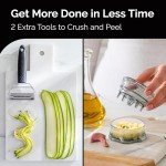 2-in-1 Cheese Grater and Garlic Crusher Tool