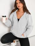 Oversized Zip Up Fleece Hoodie for Women