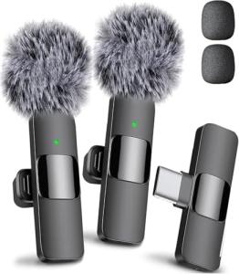 Mini Mic Pro Wireless Lavalier Microphone 2 Pack