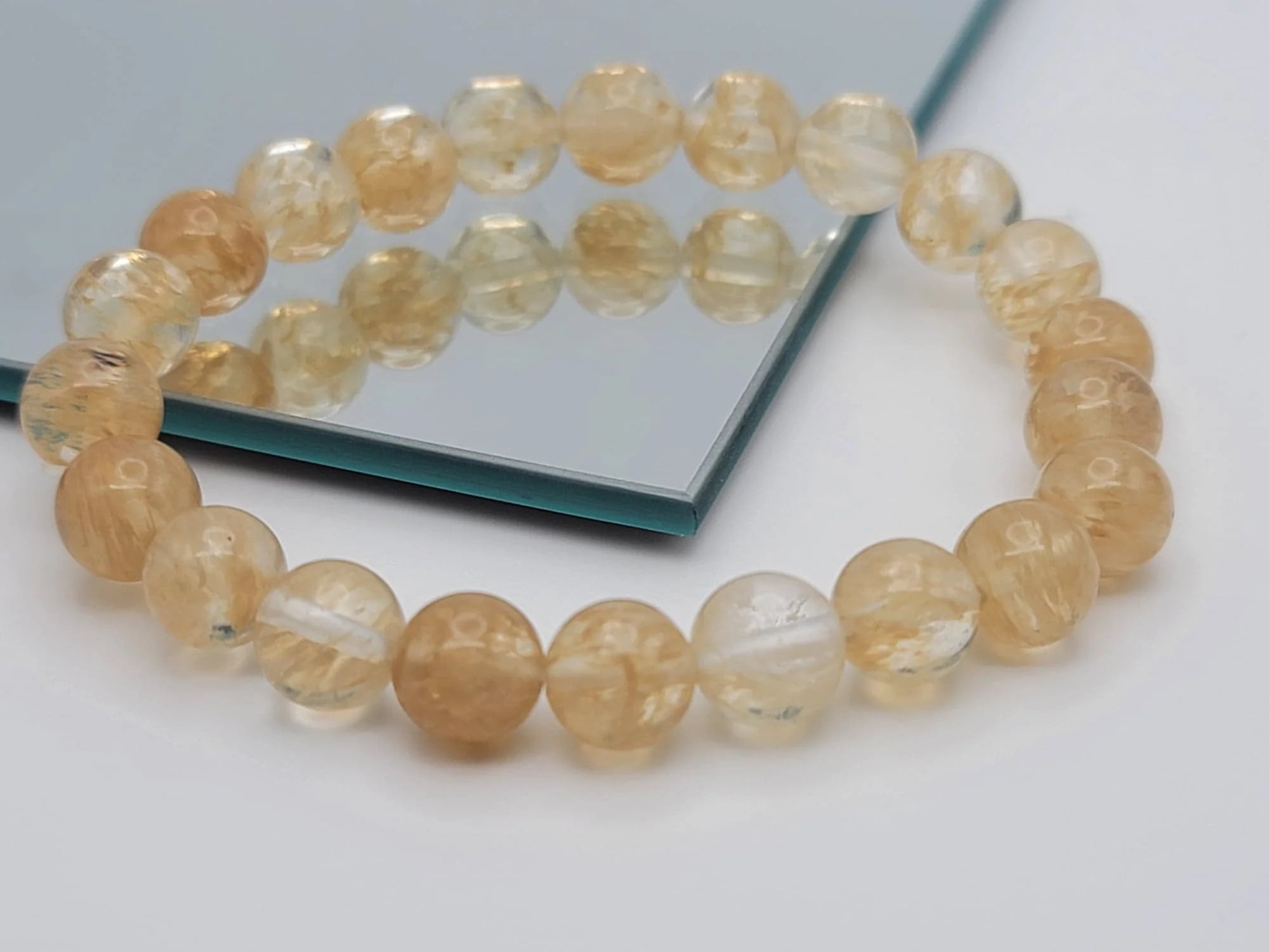 Handmade Citrine Stone Solar Plexus Chakra Meditation Bracelet