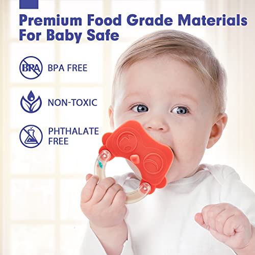 10-Piece Baby Rattle and Teething Ring Set