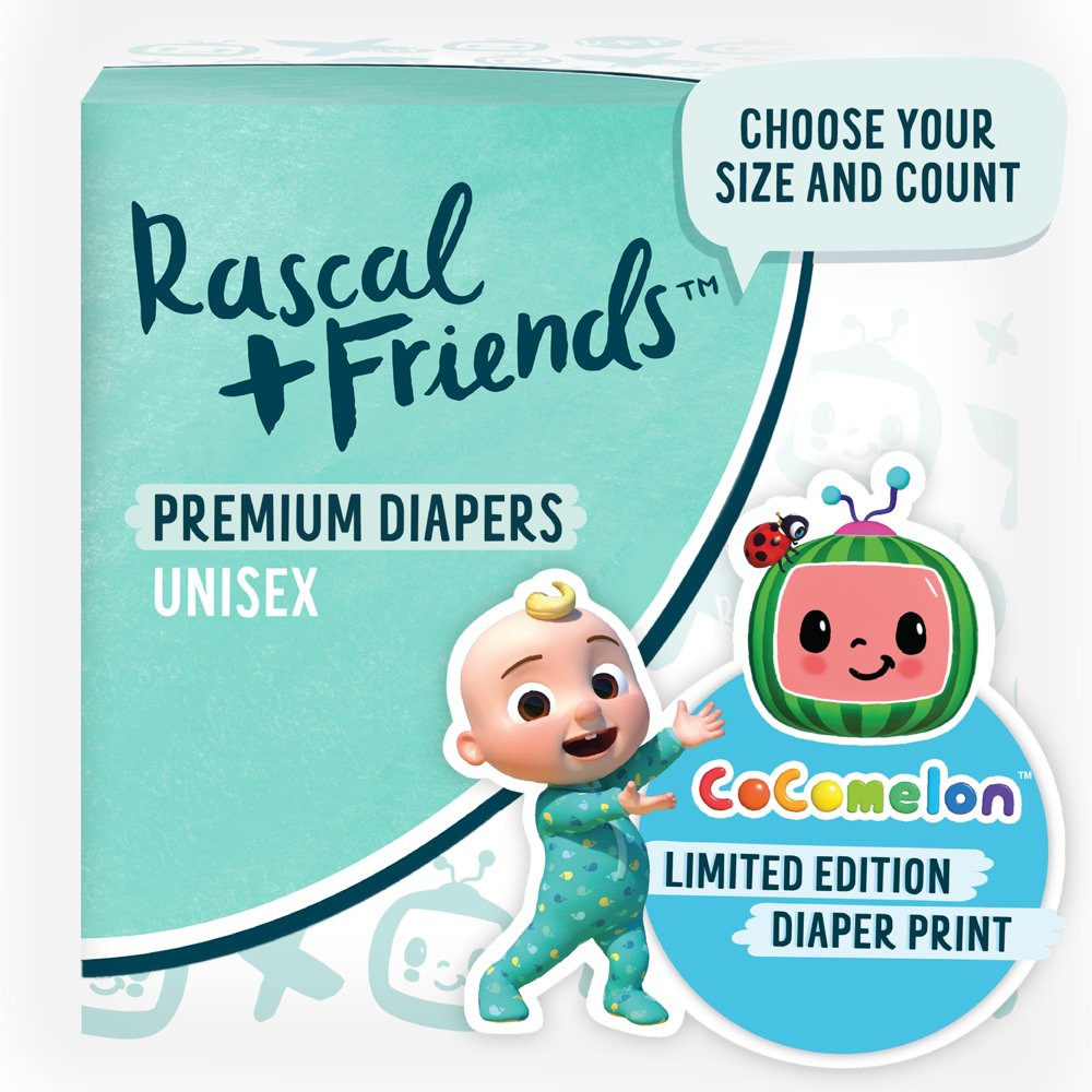 Rascal + Friends Cocomelon Diapers - Choose Size