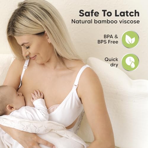 Washable Bamboo Nursing Pads with Laundry Bag