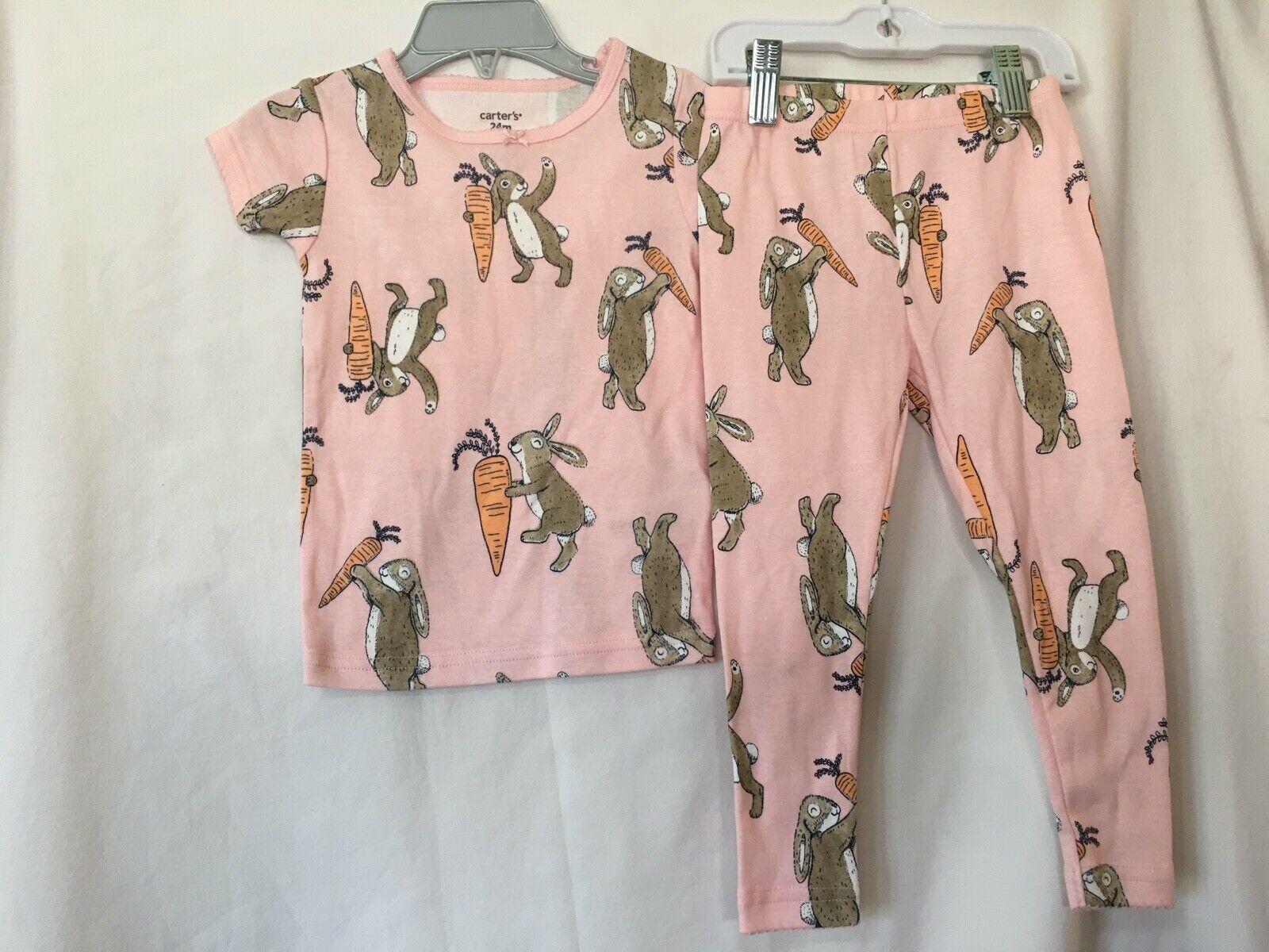 Carter's Pink Bunny Pajama Set for Toddlers