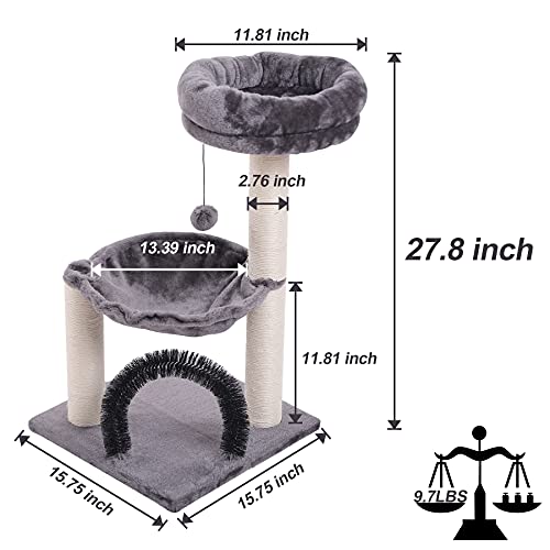 HOOPET 27.8 Inch Multi-Level Cat Tree Tower