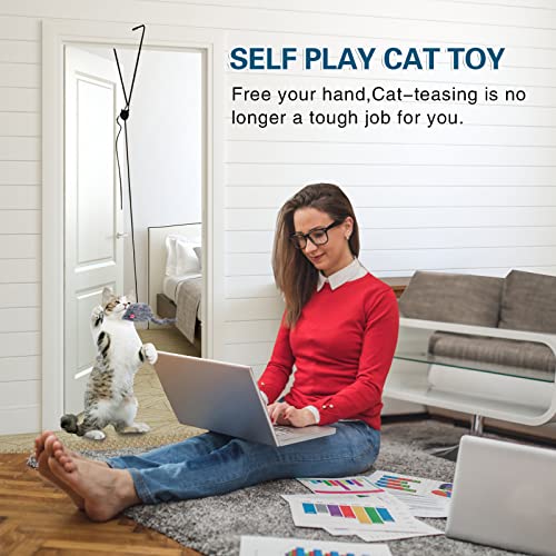 Interactive Cat Feather Toy for Indoor Play