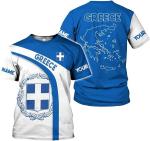 Custom Greek Pride T-Shirt with Flag Design