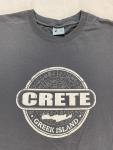 Crete Greek Island T-Shirt - Men's Large Grey