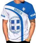 Custom Greek Pride T-Shirt with Flag Design